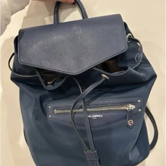 Karl Lagerfeld | Bags | Karl Lagerfeld Navy Backpack | Poshmark display picture 3